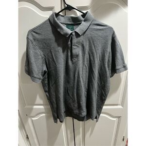 Kent & Curwen Men’s Gray Polo Shirt Size Large Short Sleeve Cotton Blend